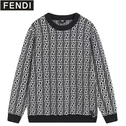 FENDI-111310 펜디 블랙/화이트 더블 F 스웨터 남성용