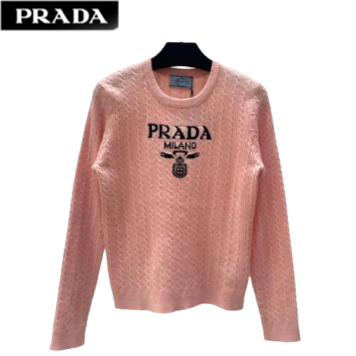 PRADA-011710 프라다 핑크 니트 코튼 스웨터 여성용