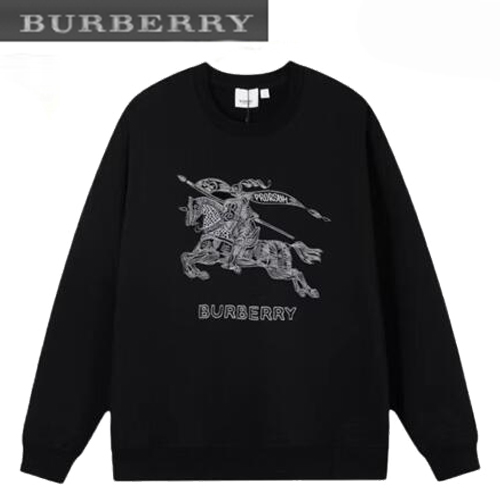 BURBERRY-080810 버버리 블랙 아플리케 장식 스웨트셔츠 남여공용