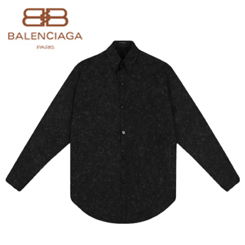 BALENCIAGA-08185 발렌시아가 블랙 스터드 장식 빈티지 셔츠 남성용