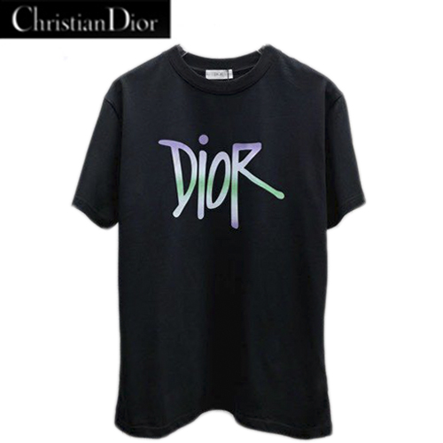 DIO*-050210 디올 블랙 DIOR 프린트 장식 티셔츠 남성용