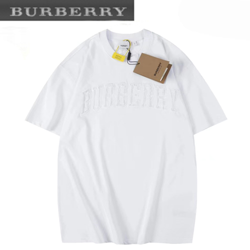 BURBERRY-052810 버버리 화이트 아플리케 장식 티셔츠 남여공용