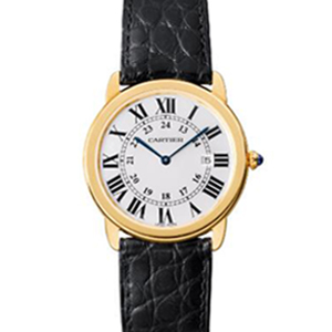 [스페셜오더]Cartier-까르띠에 롱드 솔로 드 까르띠에 쿼츠 옐로우 골드 실버 시계 36mm