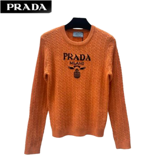 PRADA-011711 프라다 오렌지 니트 코튼 스웨터 여성용