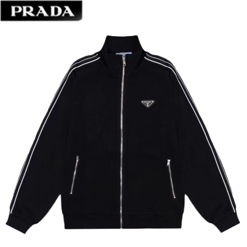 PRADA-081411 프라다 블랙 트라이앵글 로고 재킷 남여공용