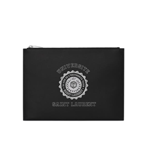 [스페셜오더]SAINT LAURENT-397294 생 로랑 블랙 SAINT LAURENT UNIVERSITE 프린티드 태블릿 홀더