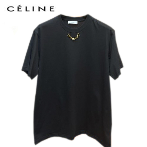 CELINE-072711 셀린느 블랙 메탈 체인 디테일 티셔츠 남여공용