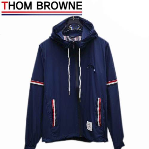 THOM BROWNE-081111 톰 브라운 네이비 돌고래 아플리케 디테일 바람막이 재킷 남성용