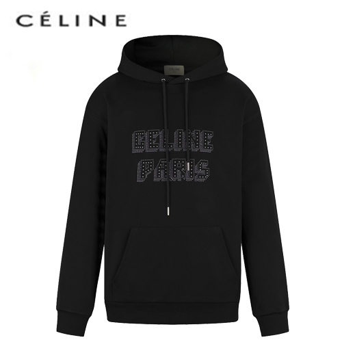 CELINE-011012 셀린느 블랙 스터드 장식 후드 티셔츠 남여공용