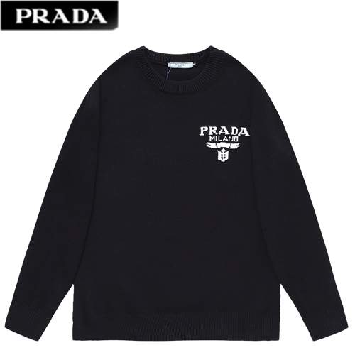 PRADA-012412 프라다 블랙 니트 코튼 스웨터 남여공용
