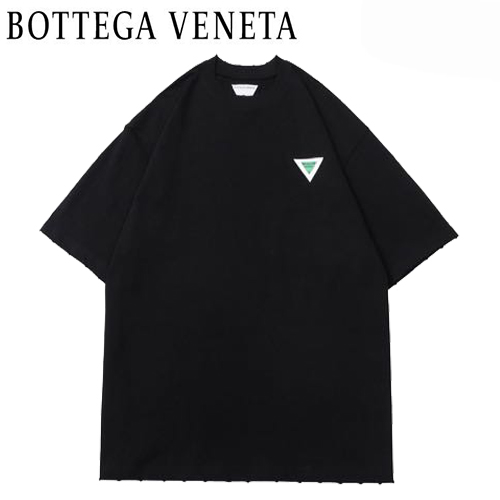 BOTTEGA VENE**-022812 보테가 베네타 블랙 트라이앵글 로고 디테일 티셔츠 남여공용