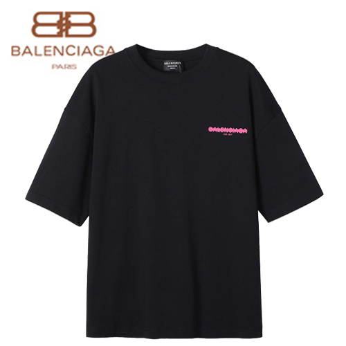 BALENCIAGA-062812 발렌시아가 블랙 프린트 장식 티셔츠 남성용