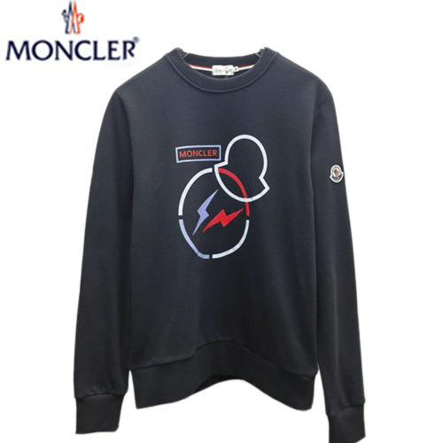 MONCLER-081712 몽클레어 블랙 프린트 장식 스웨트셔츠 남성용