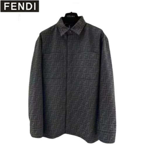 FENDI-030113 펜디 블랙 FF 코튼 셔츠 남여공용