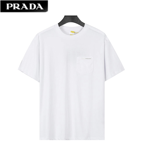 PRADA-041613 프라다 화이트 코튼 티셔츠 남여공용