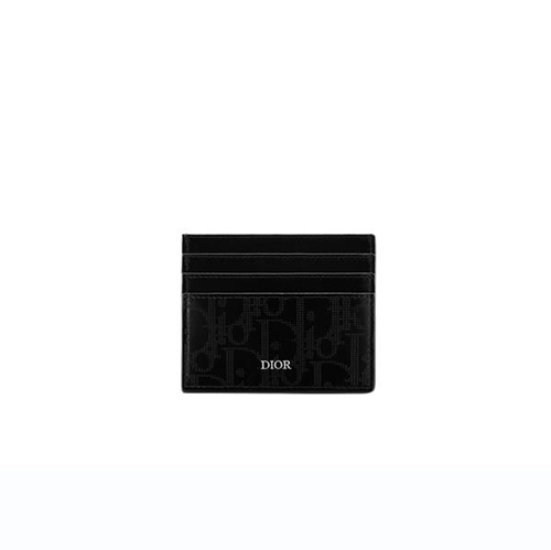 [스페셜오더]DIOR-2ESCH1 디올 블랙 Oblique Galaxy 가죽 카드 지갑
