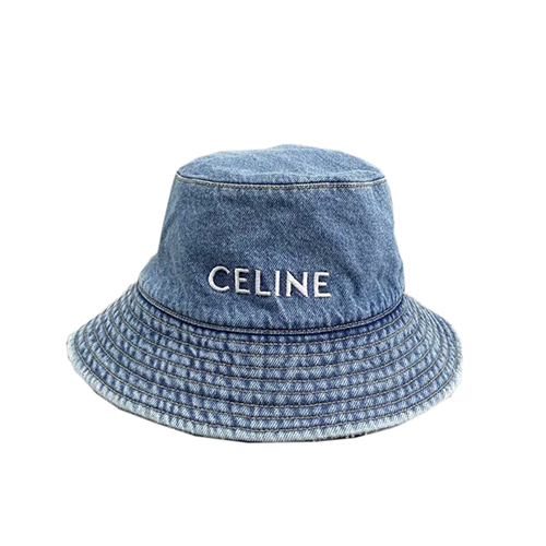 CELINE-102012 셀린느 블루 데님 CELINE 아플리케 장식 버킷 햇 남여공용