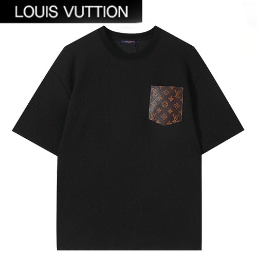 LOUIS VUITTON-060613 루이비통 블랙 모노그램 캔버스 포켓 장식 티셔츠 남성용