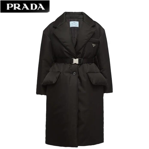 PRADA-29Z862 프라다 블랙 리나일론 다운 코트 여성용
