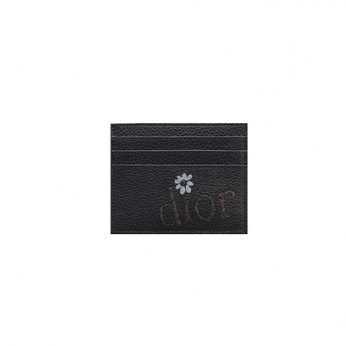 [스페셜오더]DIOR-2ESCH1 디올 블랙 DIOR BY ERL 시그니처 자수 카드 지갑