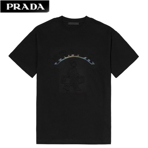 PRAD*-051514 프라다 블랙 엠보싱 티셔츠 남성용