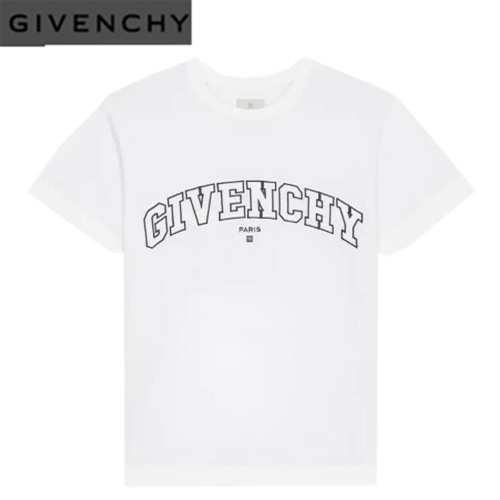 GIVENC**-BM71CW3 지방시 화이트 GIVENCHY College 아플리케 티셔츠