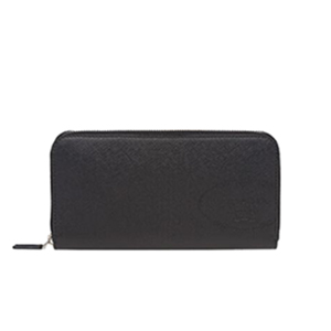 [스페셜오더]PRADA-2ML317 프라다 블랙 사피아노 가죽 블랙 실크스크린 로고 지퍼 지갑