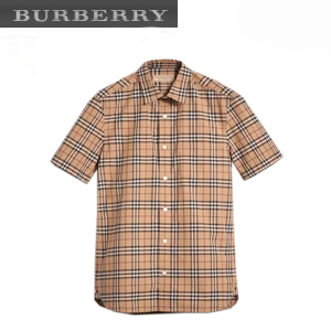 [스페셜오더]BURBERRY-80029271 버버리 쇼트 슬리브 카멜 체크 셔츠