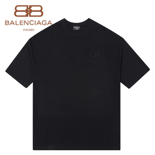 BALENCIA**-030615 발렌시아가 블랙 아플리케 장식 티셔츠 남여공용
