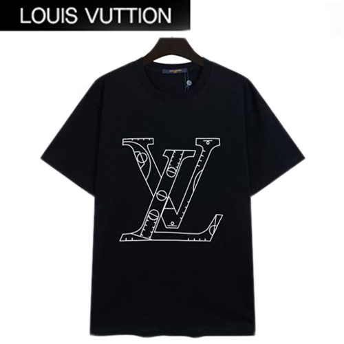 LOUIS VUITTON-072512 루이비통 블랙 프린트 장식 티셔츠 남여공용