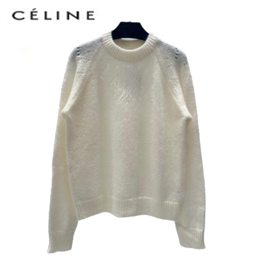 CELINE-011715 셀린느 화이트 니트 코튼 스웨터 여성용