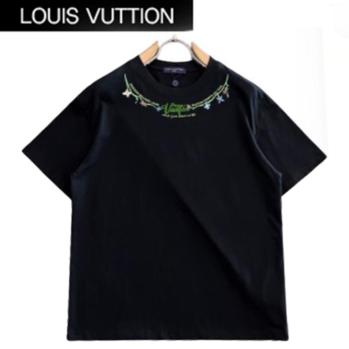 LOUIS VUITTON-031415 루이비통 블랙 프린트 장식 티셔츠 남성용