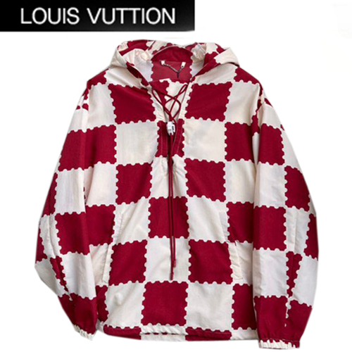 LOUIS VUITT**-032015 루이비통 레드 다미에 바람막이 재킷 남성용
