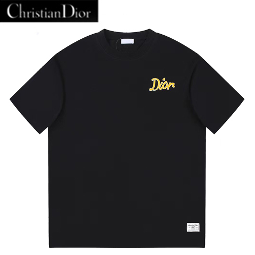 DIOR-041716 디올 블랙 아플리케 장식 티셔츠 남여공용