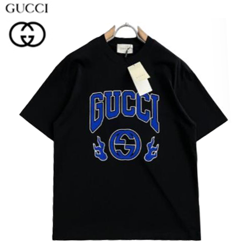 GUCCI-041216 구찌 블랙 프린트 장식 티셔츠 남여공용