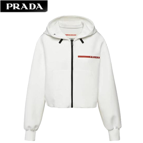 PRADA-040416 프라다 화이트 코튼 후드 재킷 여성용