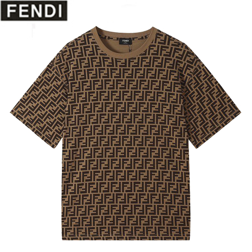 FENDI-061716 펜디 브라운 더블 F 티셔츠 남성용