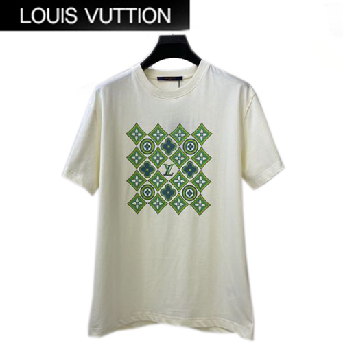 LOUIS VUITTON-071216 루이비통 아이보리 모노그램 플라워 티셔츠 남성용
