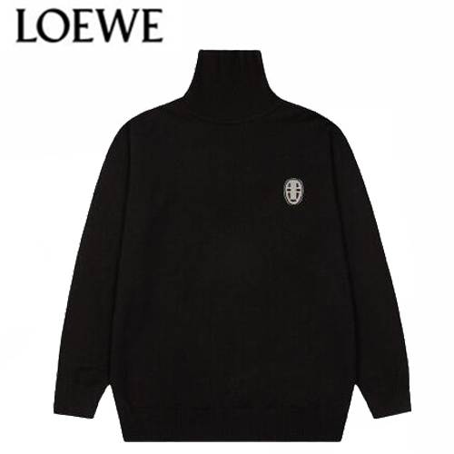 LOEWE-011816 로에베 블랙 니트 코튼 하이넥 스웨터 남성용