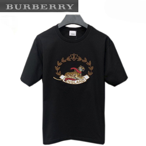 BURBERRY-061316 버버리 블랙 타이거 아플리케 장식 티셔츠 남여공용
