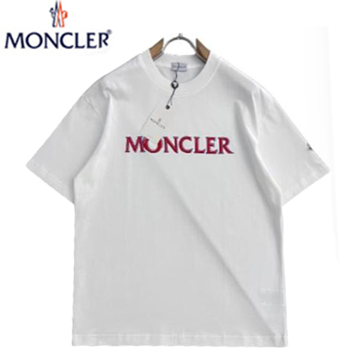 MONCLER-041217 몽클레어 화이트 프린트 장식 티셔츠 남여공용