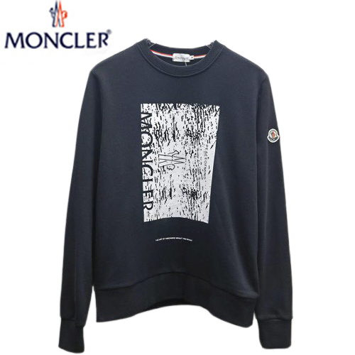 MONCLER-081717 몽클레어 블랙 프린트 장식 스웨트셔츠 남성용