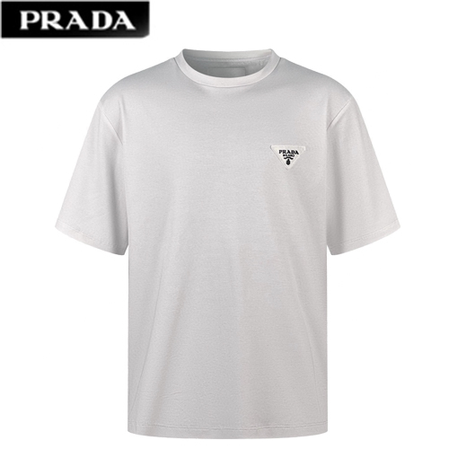PRADA-041717 프라다 화이트 코튼 티셔츠 남여공용