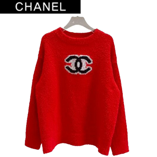 CHANEL-011718 샤넬 레드 CC 로고 스웨터 여성용