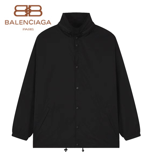 BALENCIAGA-101511 발렌시아가 블랙 프린트 장식 바람막이 후드 재킷 남여공용