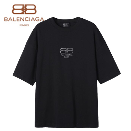 BALENCIAGA-07131 발렌시아가 블랙 스터드 장식 티셔츠 남성용