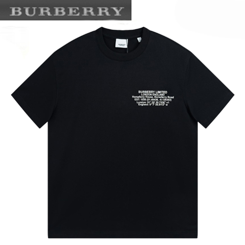 BURBERRY-04191 버버리 블랙 프린트 장식 티셔츠 남성용