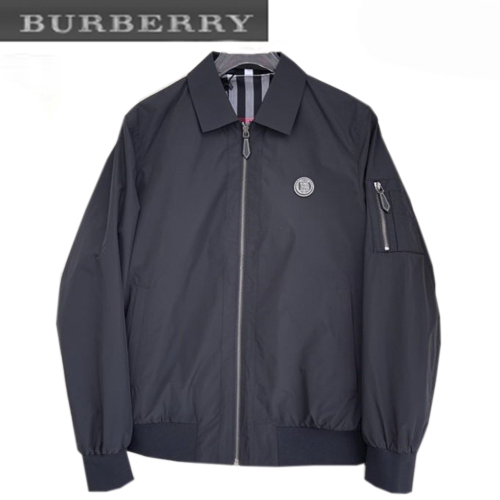 BURBERRY-02211 버버리 블랙 TB 패치 장식 바람막이 쟈켓 남성용
