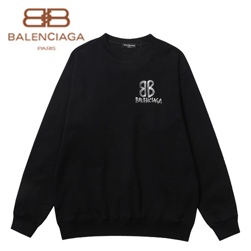 BALENCIAGA-09021 발렌시아가 블랙 프린트 장식 야광 스웨트셔츠 남여공용