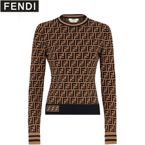 FENDI-FZY703 펜디 브라운 FF 모티프 스웨터